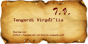 Tengerdi Virgília névjegykártya
